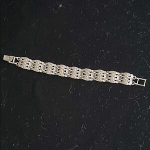 Sterling and diamond chips bracelet
